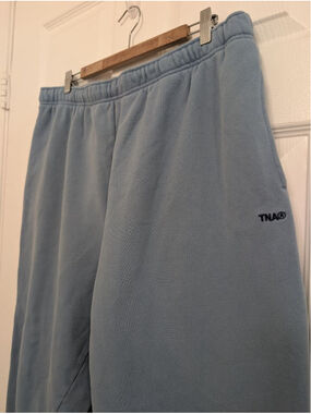 Aritzia TNA Blue Sweatfleece Cozy Fleece Mega Fit Joggers 2XL Airport Outfit